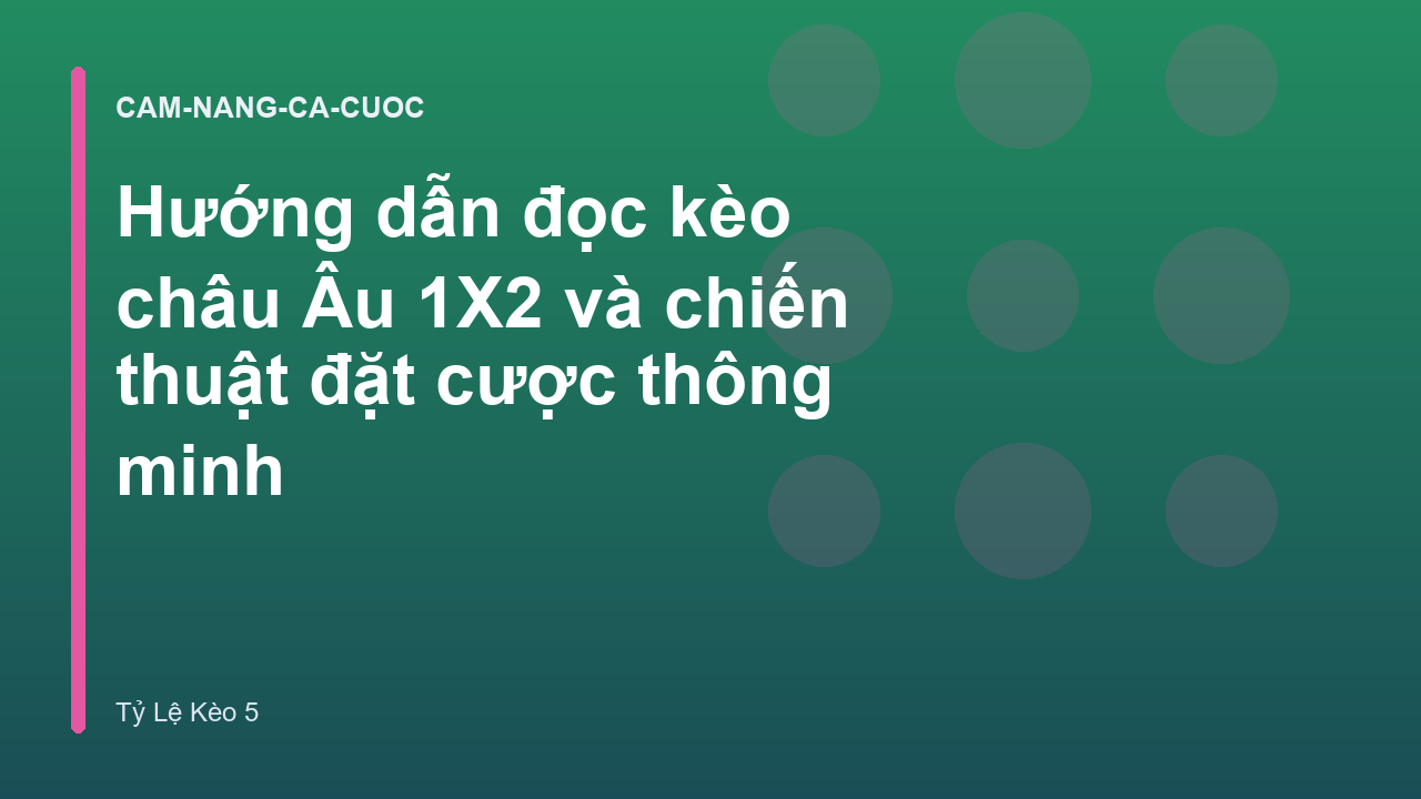Hướng dẫn đọc kèo châu Âu 1X2 và chiến thuật đặt cược thông minh
